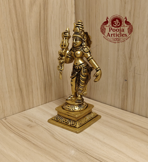 Brass Ardhanarishvara Statue 5 Inch