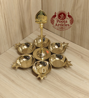 Brass Arumuga Vilakku 7.5 Inch