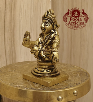 Brass Ayyappa Swami Statue 2 Inch