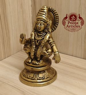 Brass Ayyappan Statue 3 Inch