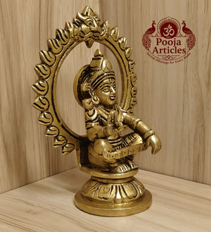 Brass Ayyappan Statue 5 Inch