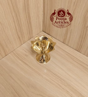 Brass Devdas diya 2.4 inch traditional home puja lamp