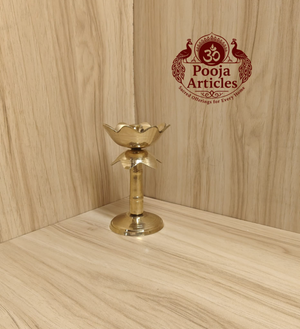 Brass Lotus Diya Stand 4.2 Inch