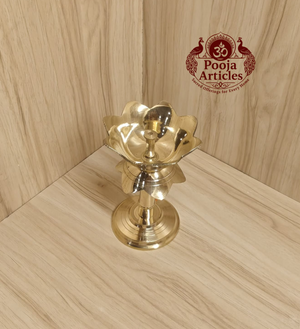 Brass Lotus Diya Stand 6 Inch