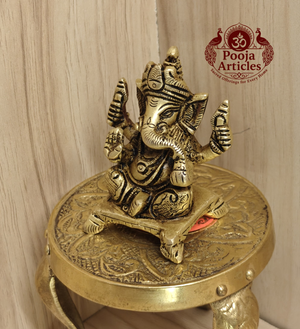 Brass Ganesh Statue 2.2 Inch