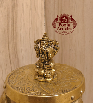 Brass Ganesha Statue 1.7 Inch