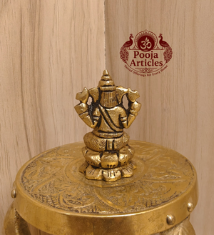 Brass Ganesha Statue 1.7 Inch