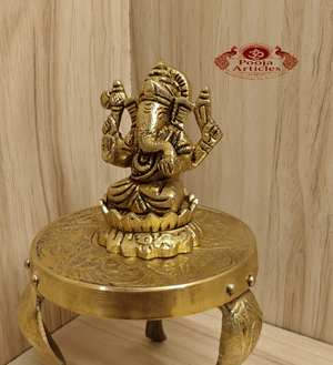 Brass Ganesha Statue 2.8 Inch