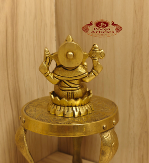 Brass Ganesha Statue 2.8 Inch