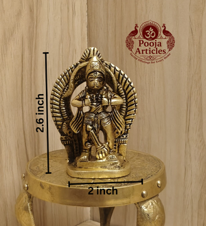 Brass Hanuman Opening Heart Figurine 2.6 Inch