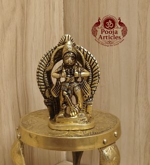 Brass Hanuman Opening Heart Figurine 2.6 Inch