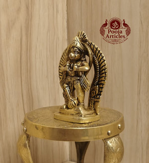 Brass Hanuman Opening Heart Figurine 2.6 Inch