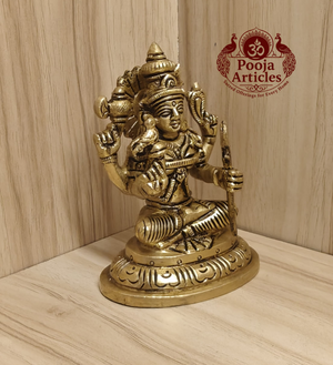 Brass Kamakshi Amman Statue 4 Inch