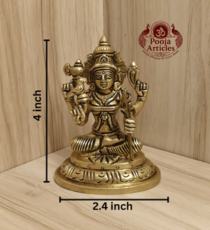 Brass Kamakshi Amman Statue 4 Inch