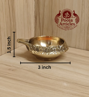 Brass Kuber Diya 3 Inch