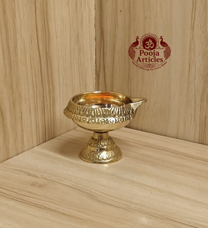 Brass Kubera Deepak Diya on Stand 2 Inch