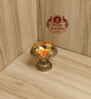Brass Kubera Diya With Stand 1.7 Inch