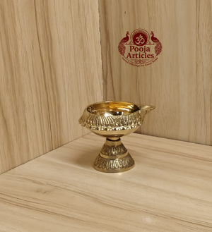 Brass Kubera Diya With Stand 1.7 Inch