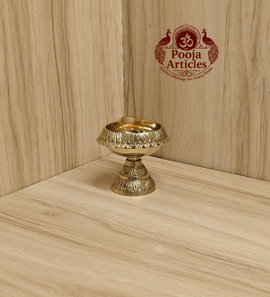 Brass Kubera Diya With Stand 1.7 Inch