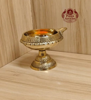 Brass Kubera Diya With Stand 2.2 Inch