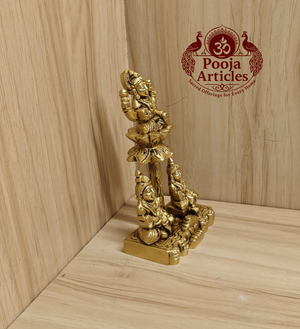 Brass Lakshmi Kubera Statue 5 Inch