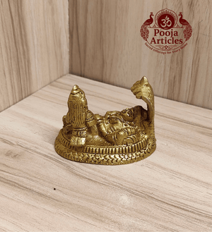 Brass Lakshmi Narayan Statue 2 Inch Pooja Articles
