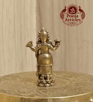 Miniature Brass Lord Vishnu Idol 1.5 Inch