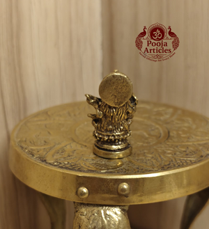 Miniature Brass Saraswati Statue 1.1 Inch