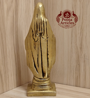 Brass Mother Mary Statue 6.2 Inch