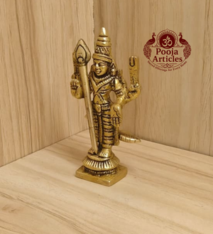 Brass Murugan Mini Idol 3.3 Inch