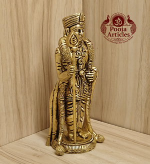 Brass Murugan Statue 5.5 Inch