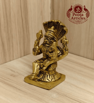 Brass Narasimha Lakshmi Statue 3 Inch