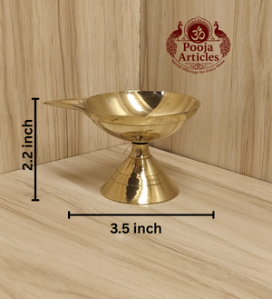 Brass Paan Deep – Handcrafted Traditional Oil Lamp for Pooja, Aarti & Diwali