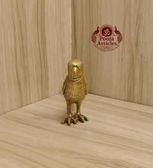 Brass Parrot Statue 3 Inch