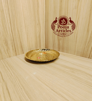 Brass Pooja Plate 8 Inch