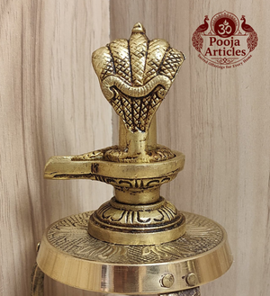 Brass Shiva Lingam Statue 3.4 Inch Pooja Articles