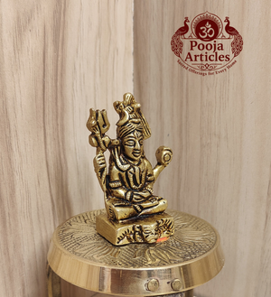 Brass Shiva Statue 2.3 Inch Pooja Articles