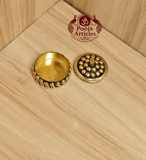 Brass Sindoor Box 1.5 Inch