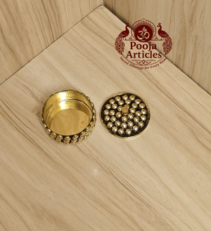 Brass Sindoor Box 1.7 Inch