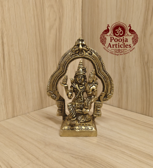 Brass Swarna Akarshana Bhairava Idol 5.2 Inch