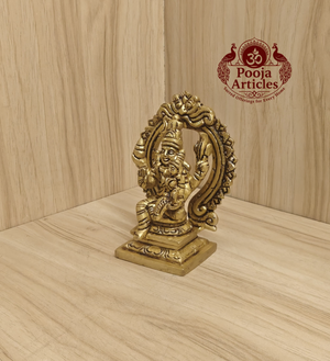Brass Swarna Akarshana Bhairava Idol 4 Inch