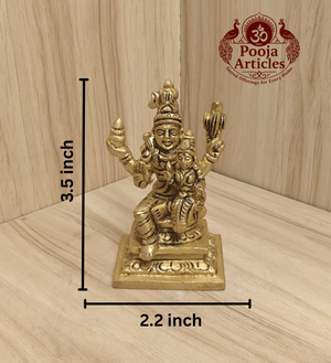 Brass Swarna Akarshana Bhairava Statue 3.5 Inch