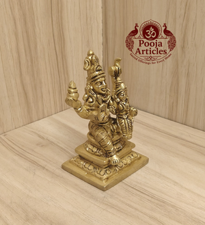 Brass Swarna Akarshana Bhairava Statue 3.5 Inch