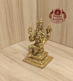 Brass Swarna Akarshana Bhairava Statue 3.5 Inch