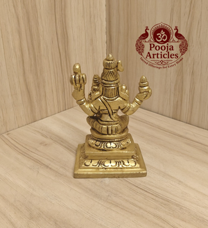 Brass Swarna Akarshana Bhairava Statue 3.5 Inch