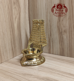 Brass Thiruchendur Gopuram Vilakku 5.5 Inch Pooja Articles