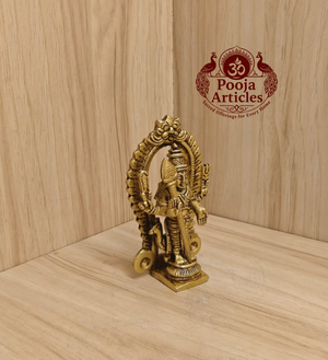 Brass Thiruvachi Murugan Statue 4 Inch