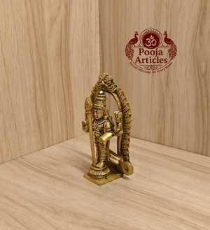 Brass Thiruvachi Murugan Statue 4 Inch