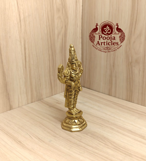 Brass Tirupati Balaji Idol 5.6 Inch