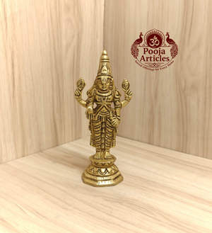 Brass Tirupati Balaji Idol 5.6 Inch